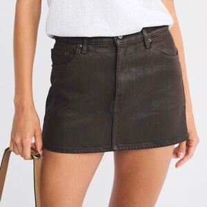 A&F Mid Rise Denim Mini Skirt